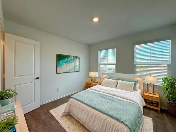 an empty room with a natural light