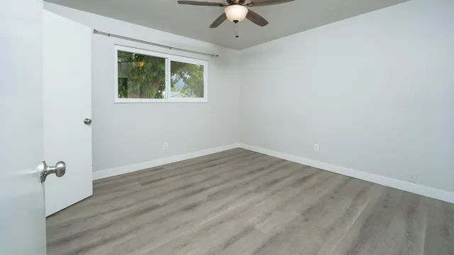 an empty room with a window