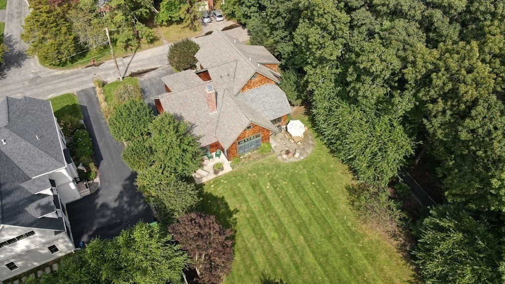 32 Standish Circle Wellesley, MA 02481 - Photo 5 of 41 an aerial view of residential house with outdoor space and trees all around