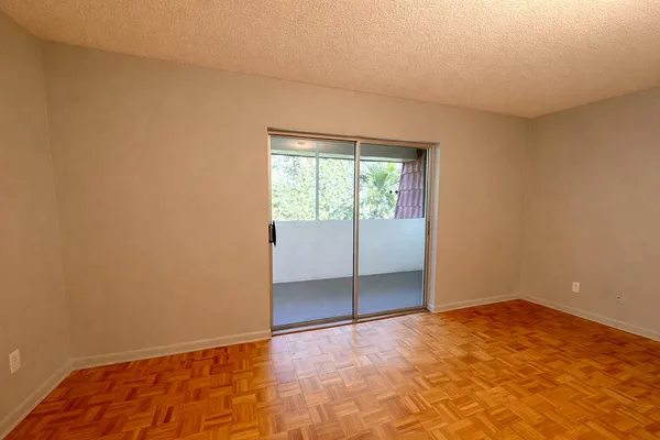 an empty room with a natural light