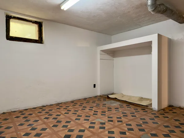 a view of a wooden door