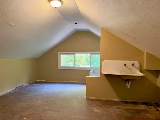 an empty room with a window