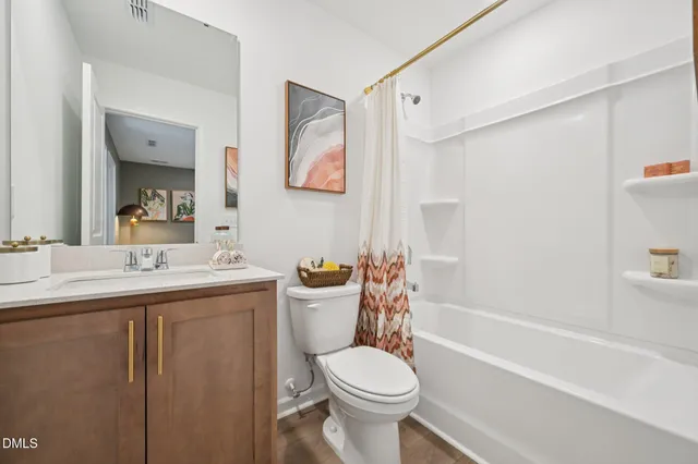 an aerial view of a swimming pool