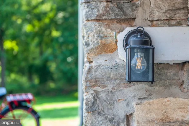 a view of a wooden door