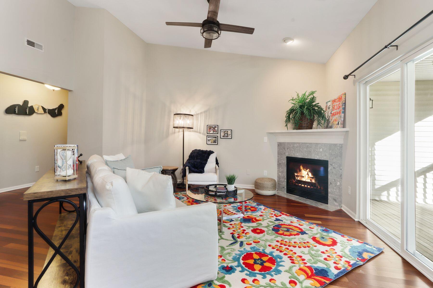 91 Potawatomi Road, Unit G4 Williams Bay, WI 53191 - Photo 4 of 24 Living Room with Gas Fireplace