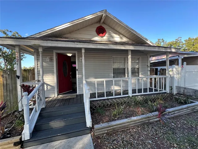 a front view of a house with entryway