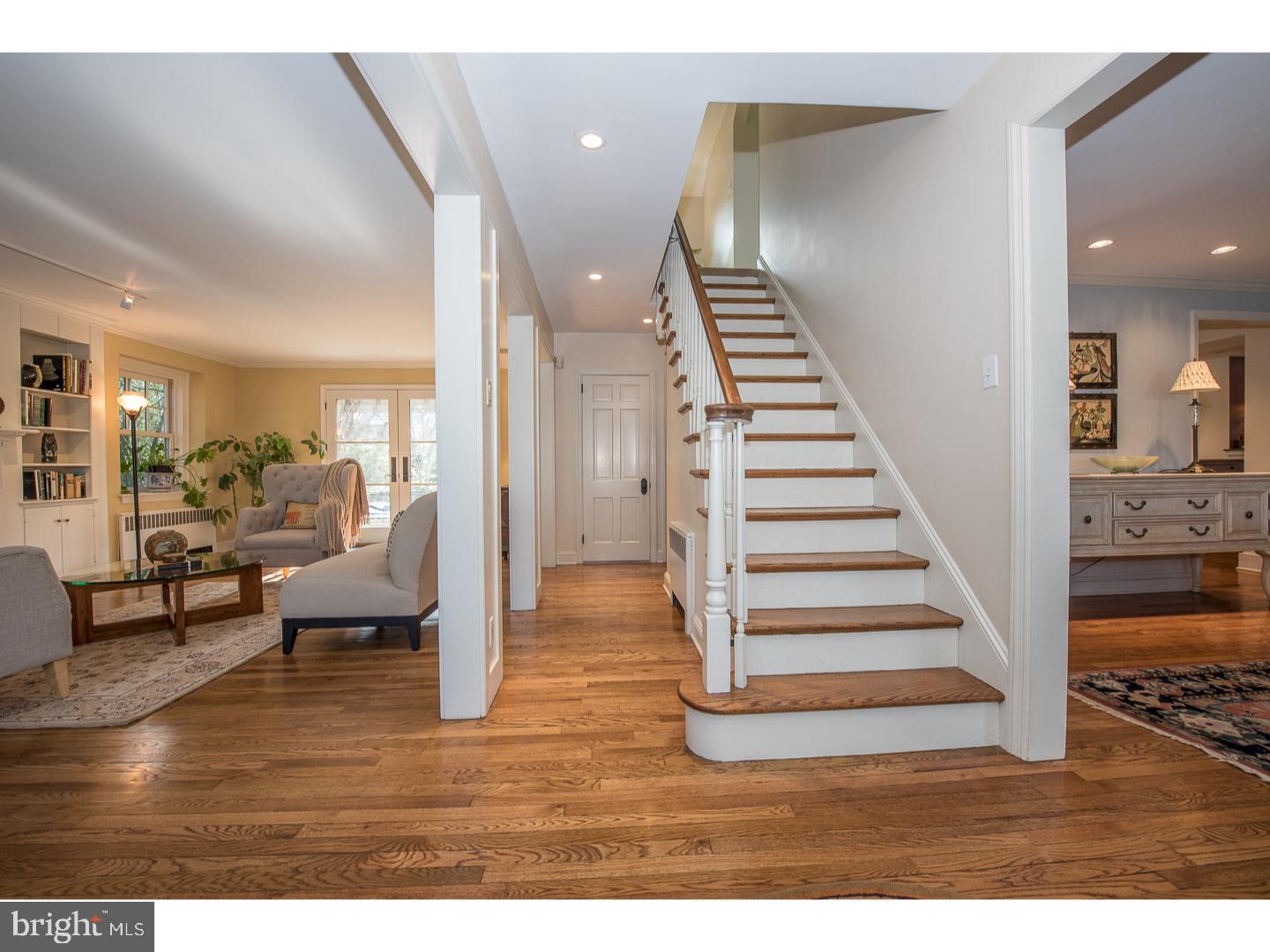 545 Manor Road Wynnewood, PA 19096 - Photo 3 of 25 a view of entryway and hall with wooden floor