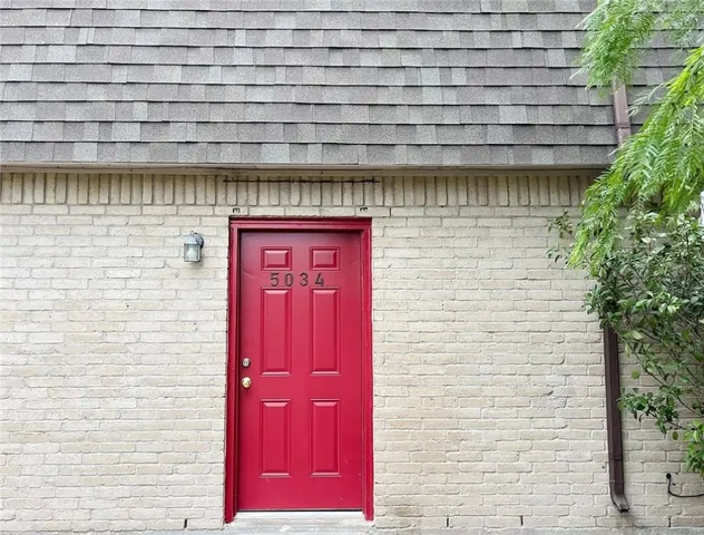 a view of front door of house