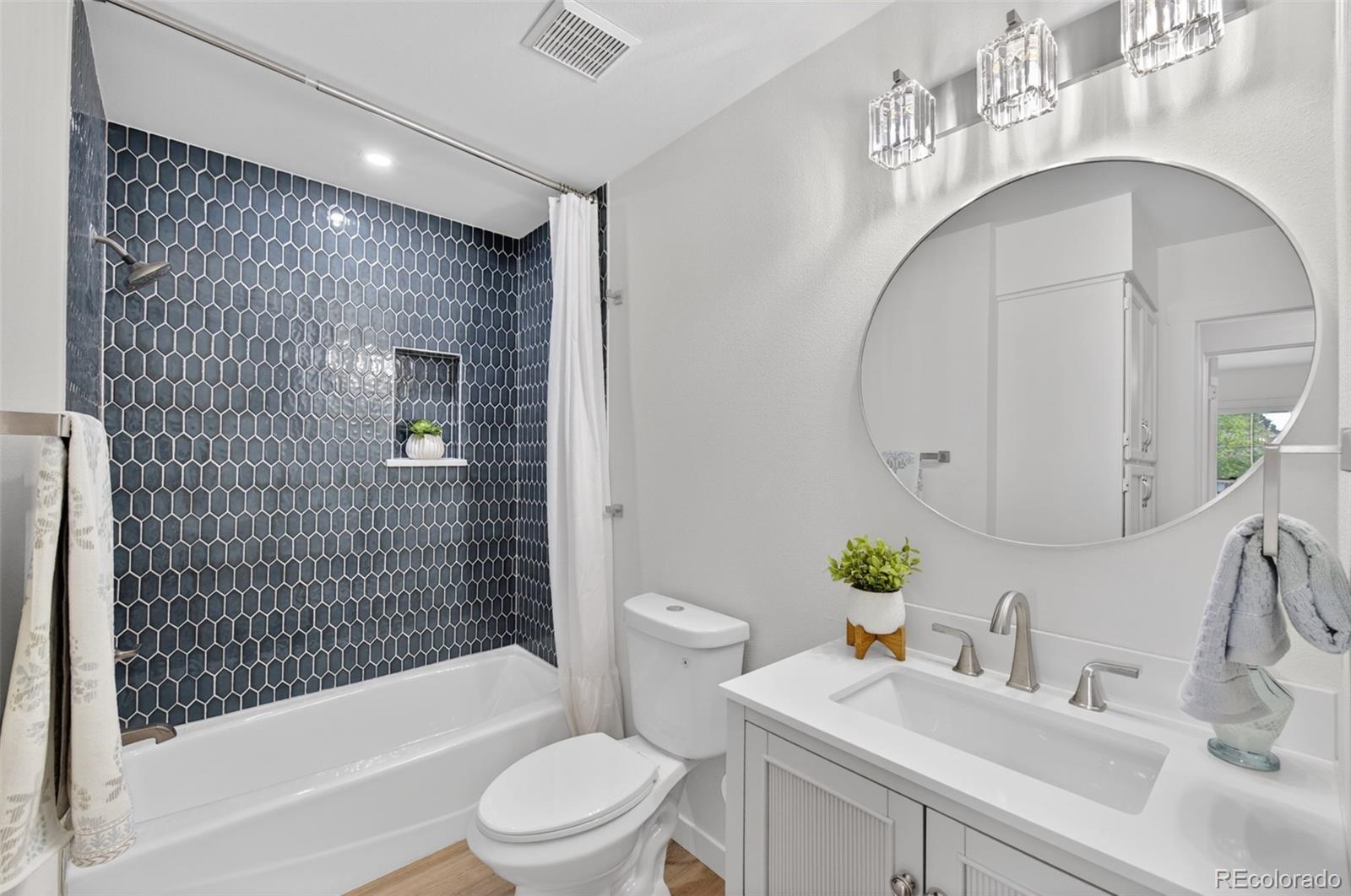 8943 Greenspointe Lane Highlands Ranch, CO 80130 - Photo 14 of 38 a bathroom with a sink toilet and shower
