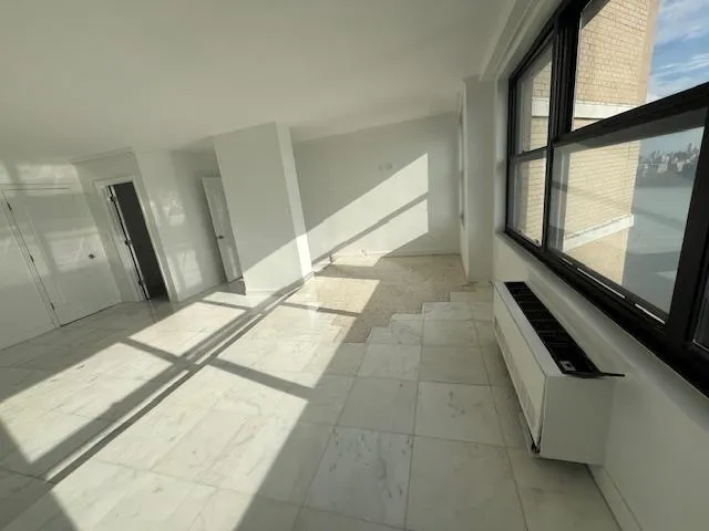 a storage room with empty racks