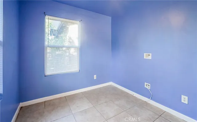 a view of a small space with a window