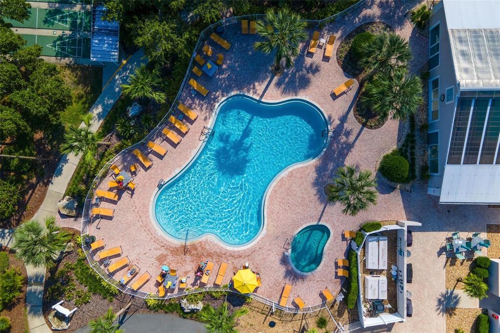 11614 Southeast 172nd Loop Summerfield, FL 34491 - Photo 49 of 55 an aerial view of a swimming pool patio and outdoor seating