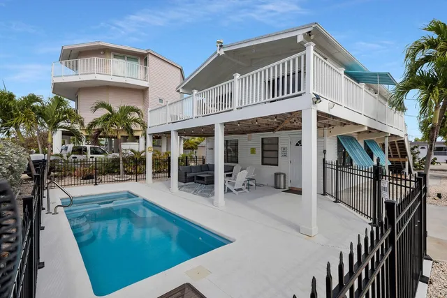 a view of porch with seating space