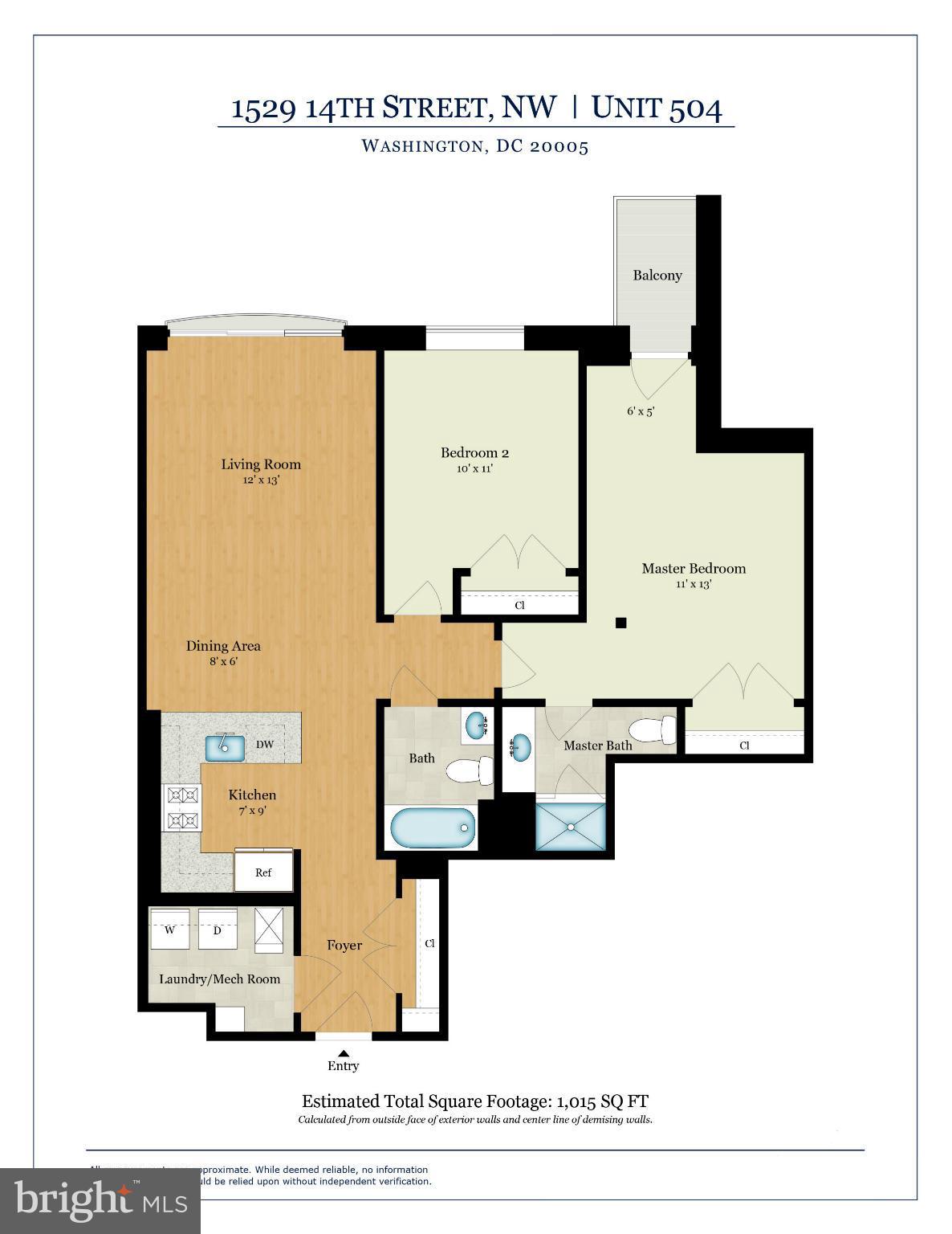1529 14th Street Northwest, Unit 504 Washington, DC 20005 - Photo 29 of 29 Floor Plans