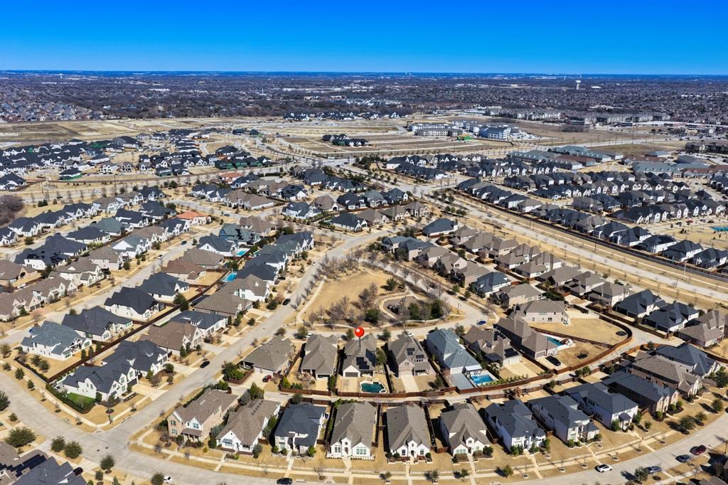 15193 Basket Oak Road Frisco, TX 75035 - Photo 30 of 40 Aerial view of property and surrounding area featuring nearby suburban area