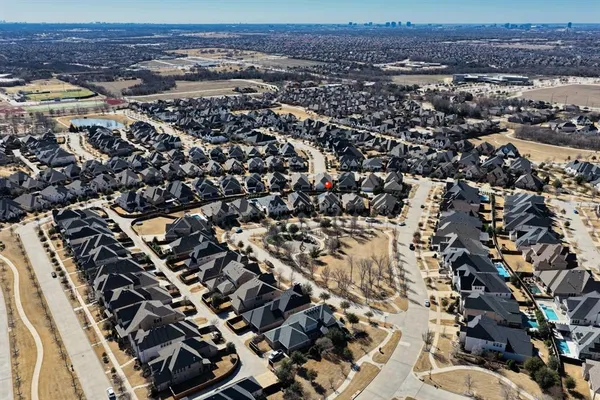 an aerial view of a city