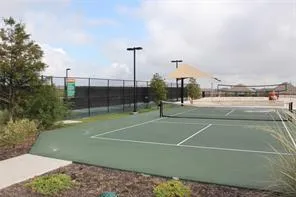 a view of a lake with couches