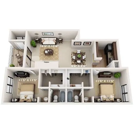 a view of a living room