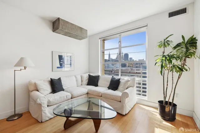 a view of a building from a window