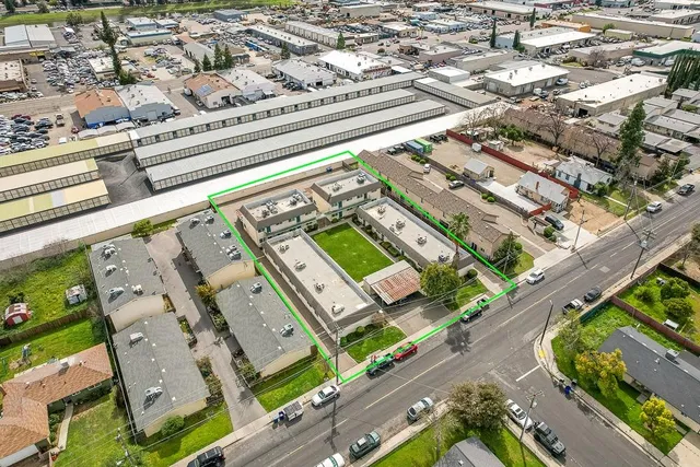 a front view of a building