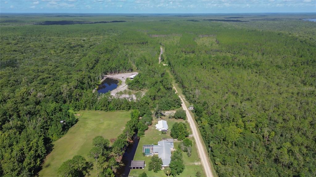 22040 Blue Creek Lodge Road Astor, FL 32102 - Photo 38 of 42 a aerial view of a garden