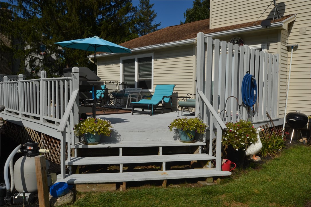 3479 West Walworth Road Walworth, NY 14502 - Photo 38 of 41 Deck & Pool- summer