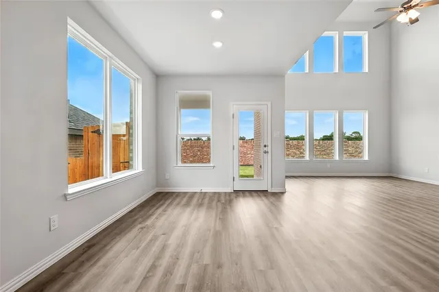 a view of kitchen with wooden floor