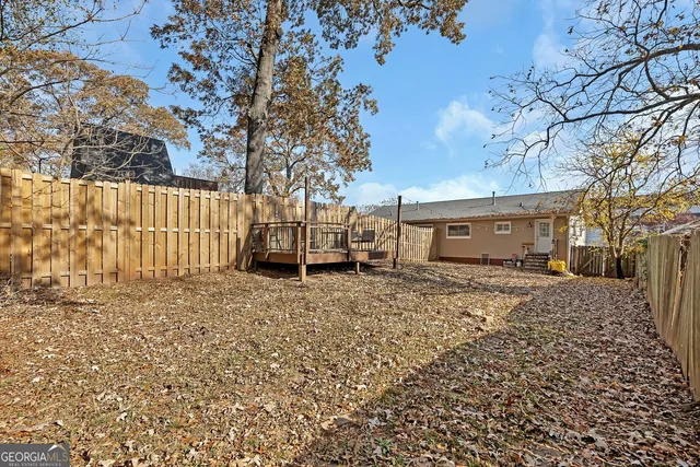 a backyard of a house