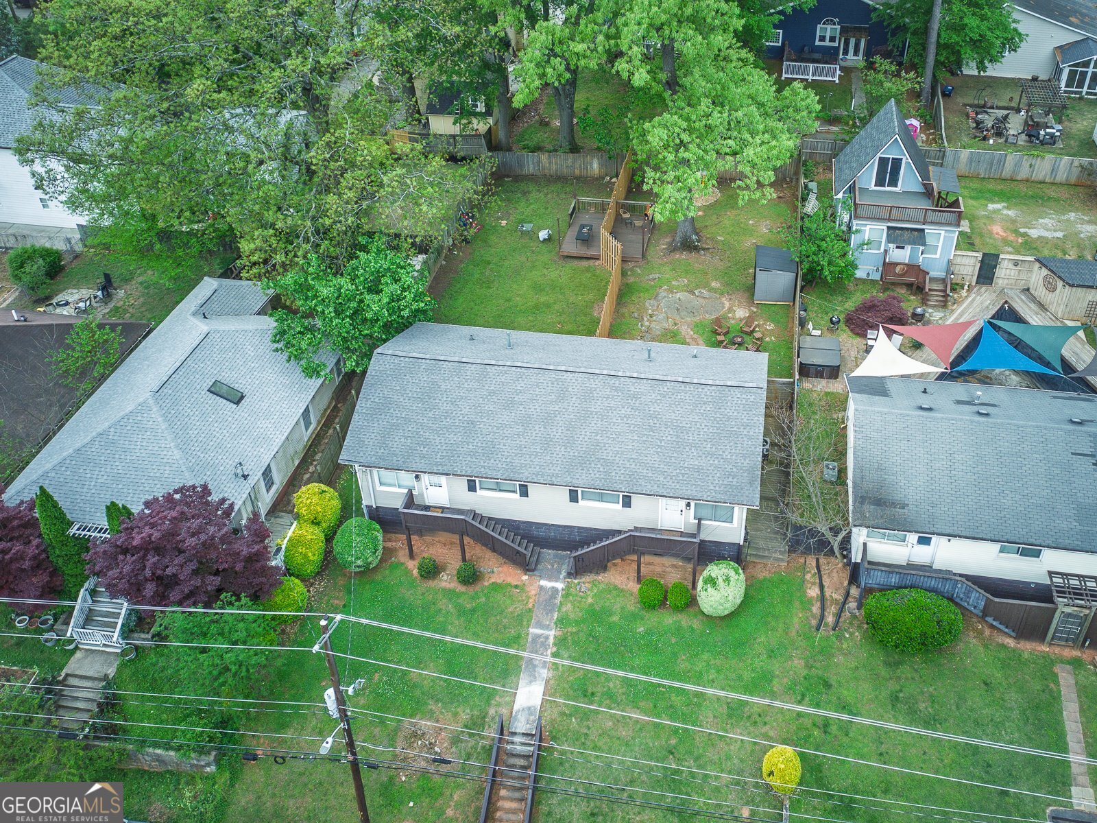 1040 Herndon Street Northwest, Unit A Atlanta, GA 30318 - Photo 26 of 28 an aerial view of a house