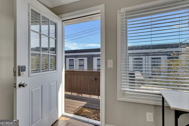 a view of front door and porch