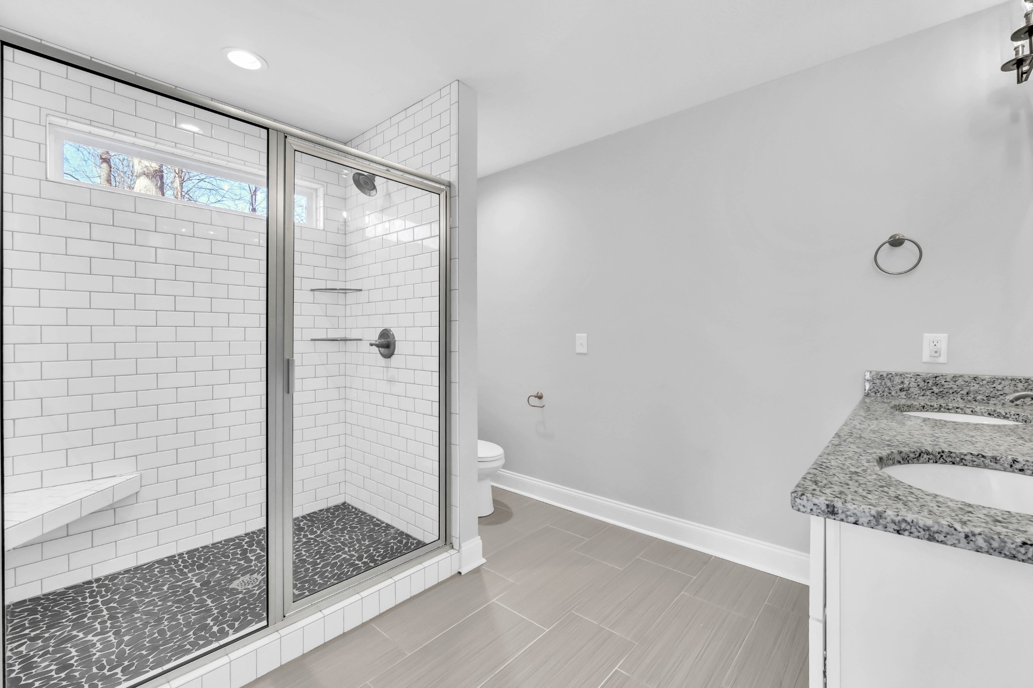 2320 Bearden Road Clarksville, TN 37043 - Photo 24 of 44 a bathroom with a granite countertop shower and mirror