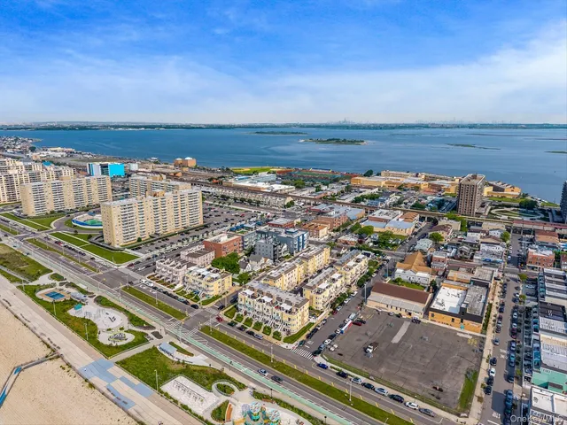 an aerial view of a city