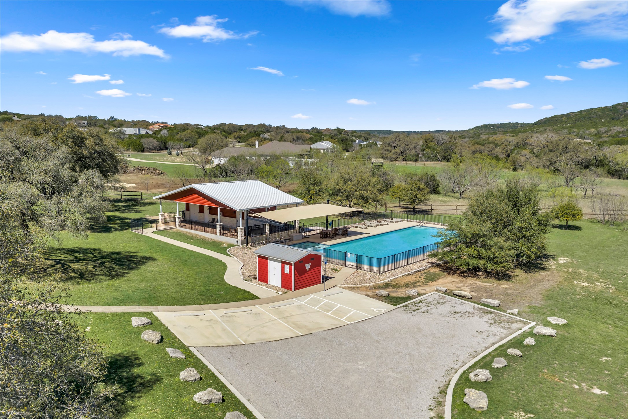 358 Balcones Ridgeway Way Bertram, TX 78605 - Photo 18 of 24 an aerial view of a house with a yard