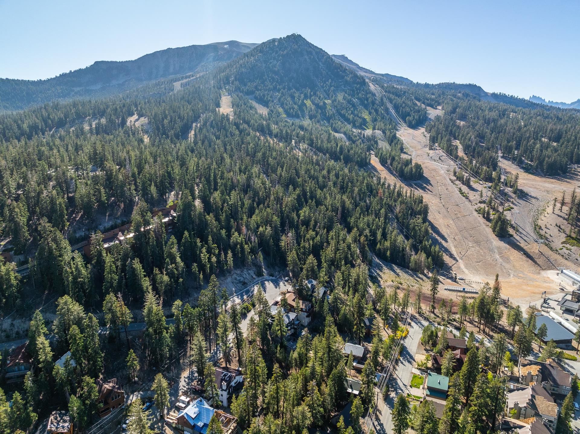 464 John Muir Road Mammoth Lakes, CA 93546 - Photo 1 of 27 a view of a forest with mountains in the background