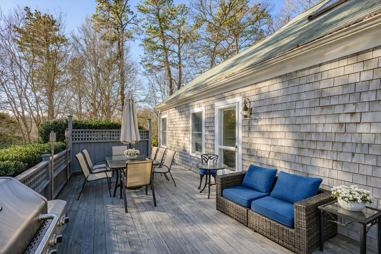 578 Huckins Neck Road Centerville, MA 02632 - Photo 36 of 51 Outdoor deck with dining and seating are