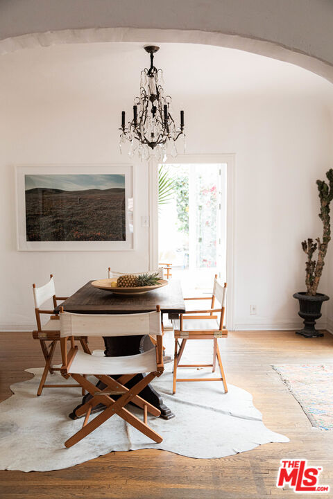1515 Murray Circle Los Angeles, CA 90026 - Photo 4 of 40 a view of a dining room with furniture and chandelier