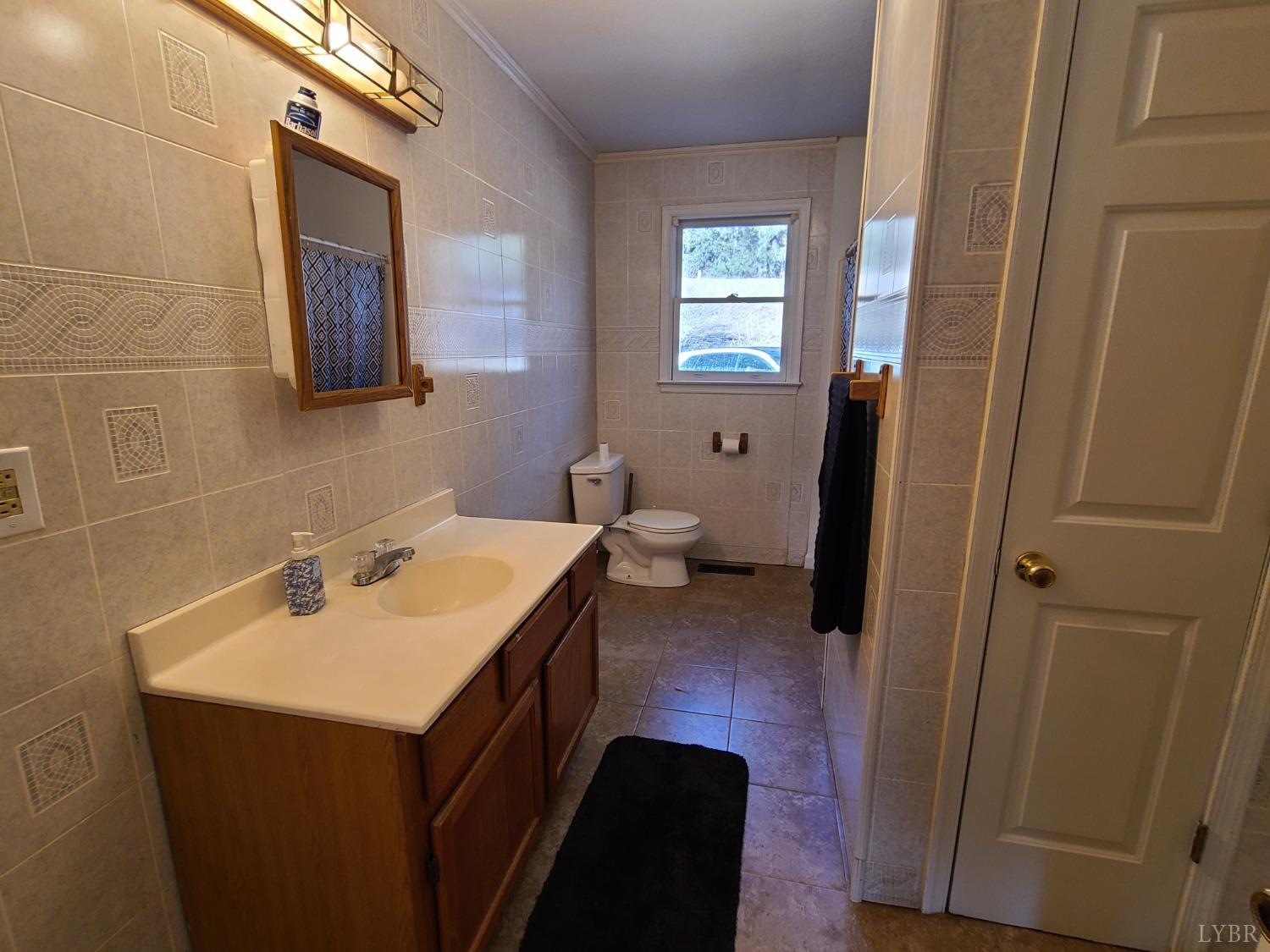 1641 Roark Mill Road Hurt, VA 24563 - Photo 21 of 52 a bathroom with a sink a toilet and mirror