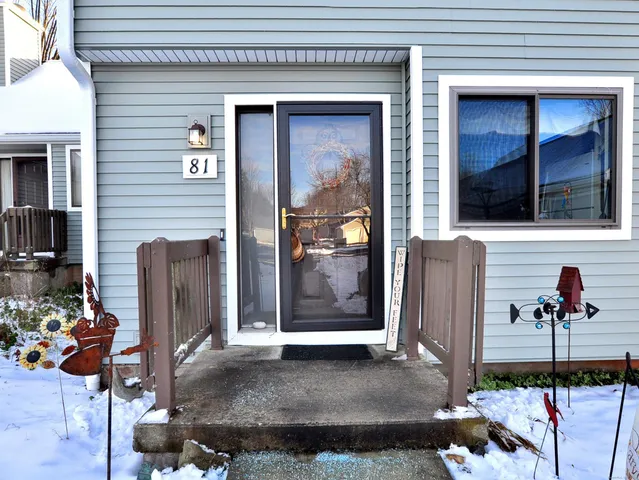 a view of a entryway door front of house