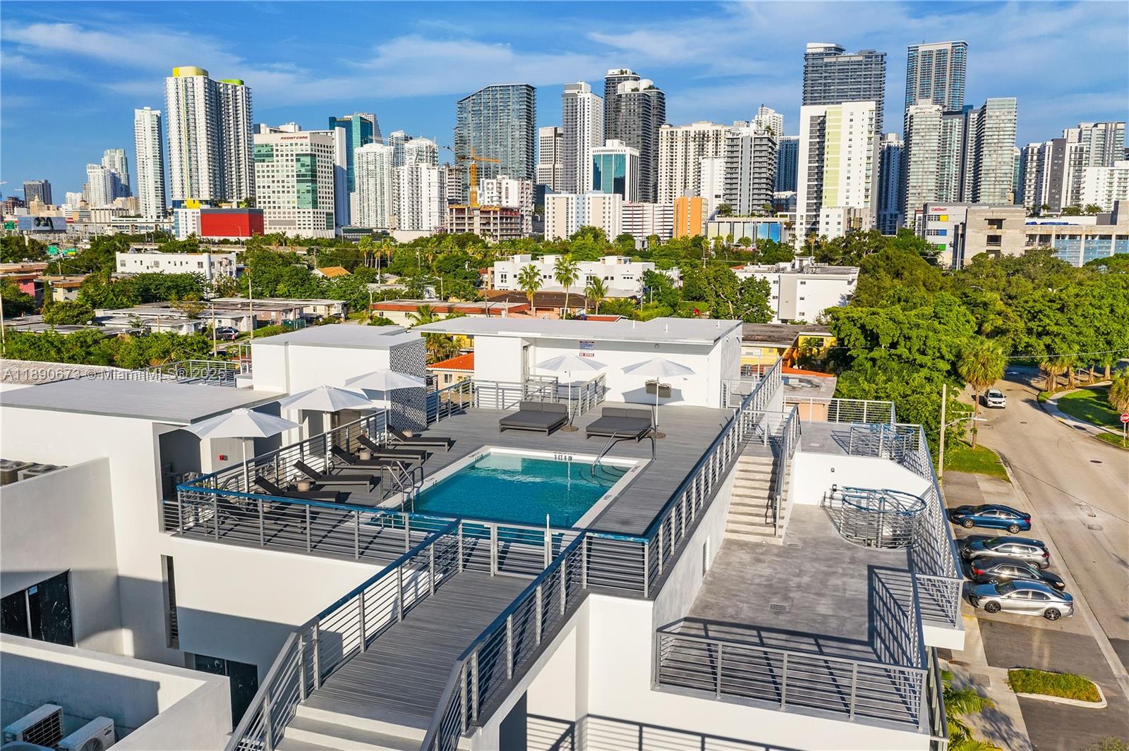 529 Southwest 11th Street, Unit 203 Miami, FL 33129 - Photo 21 of 24 a view of city from terrace along with seating space