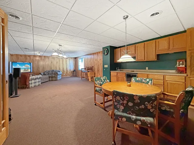 a living room with furniture and a couch