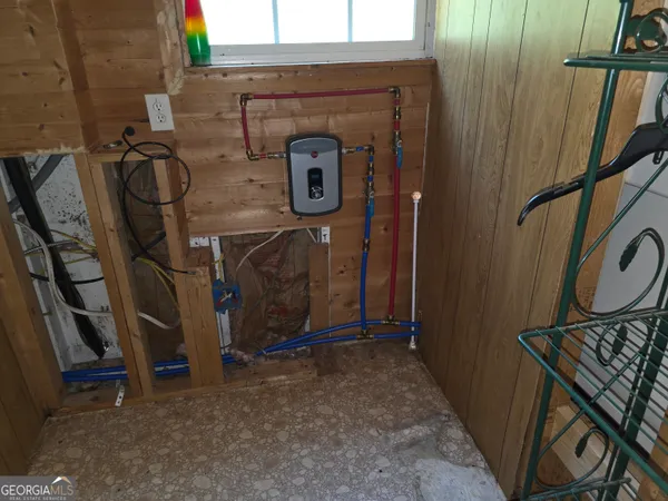 a view of water heater room