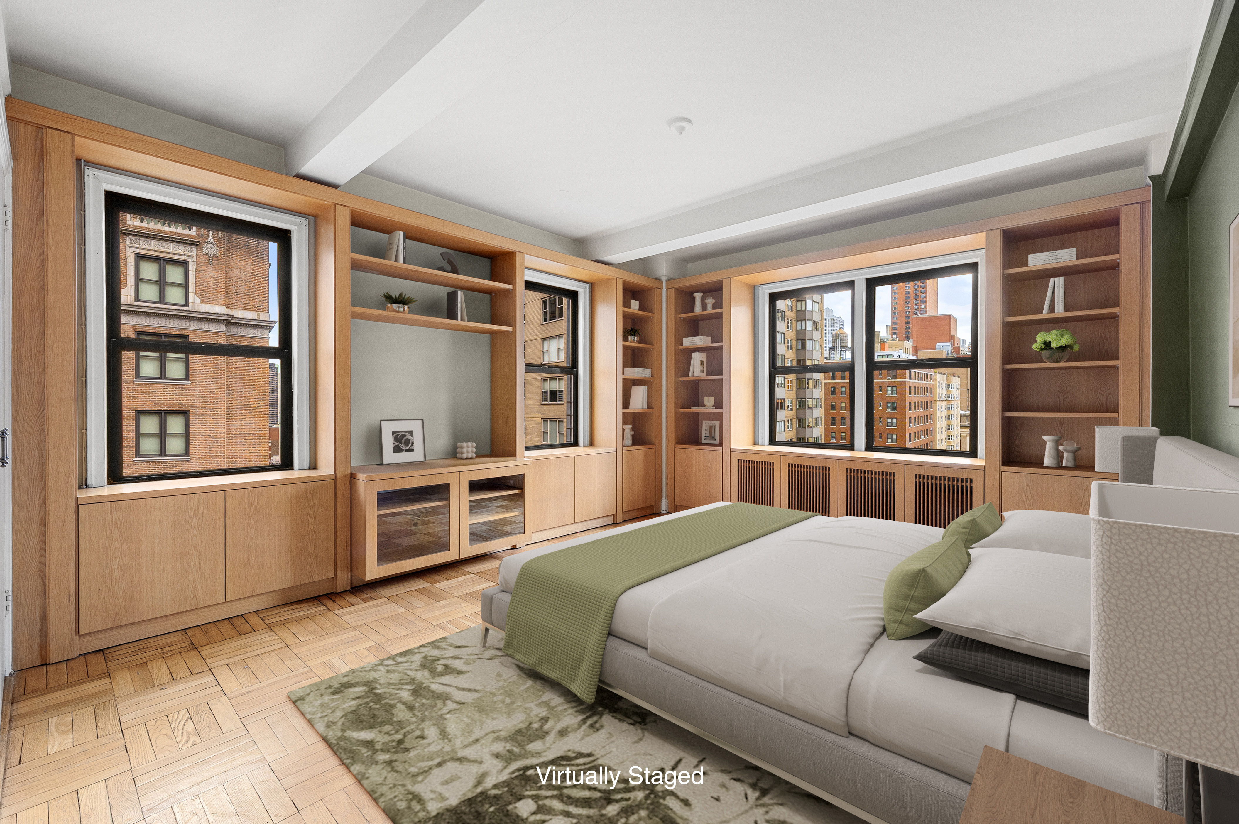 123 East 37th Street, Unit 10E Manhattan, NY 10016 - Photo 11 of 18 a bedroom with a large bed and windows