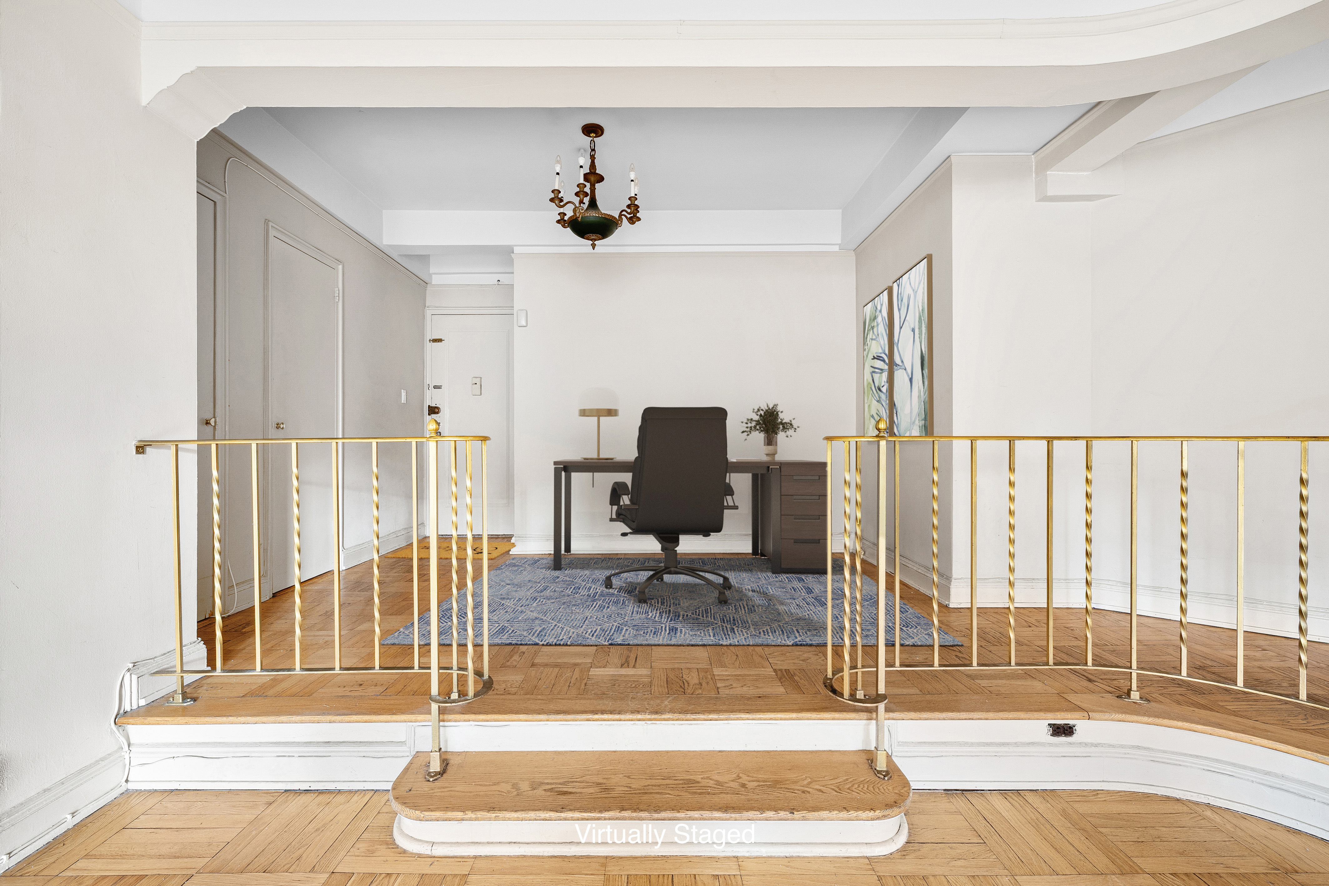 123 East 37th Street, Unit 10E Manhattan, NY 10016 - Photo 7 of 18 a view of a hall way with the a ceiling fan