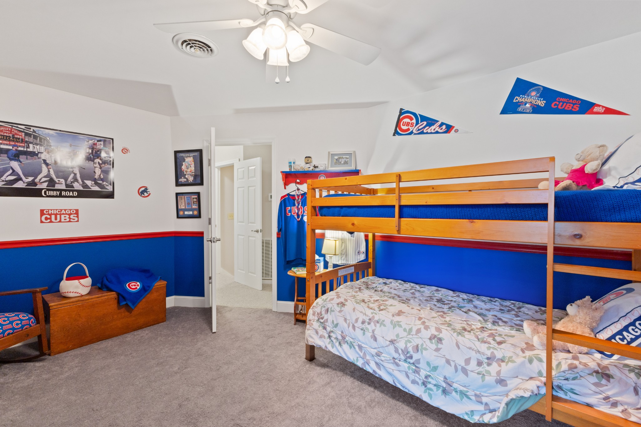 2760 Cave Springs Road Springfield, TN 37172 - Photo 21 of 74 a bedroom with a bed and a chandelier