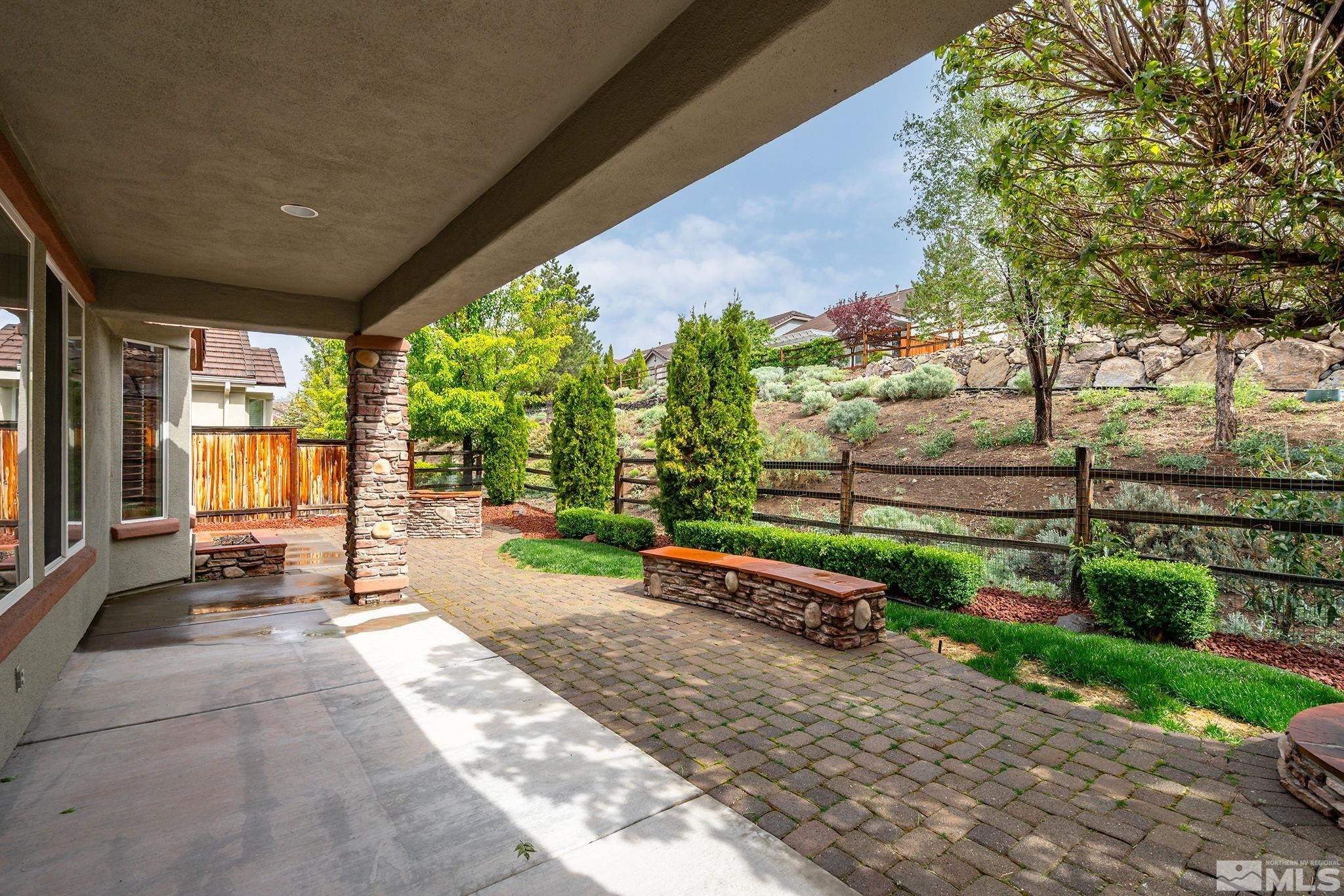 1280 Meridian Ranch Drive Reno, NV 89523 - Photo 26 of 41 a garden view with a seating space
