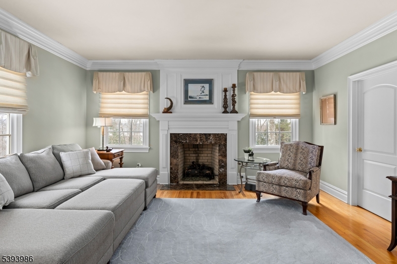 7 Timber Ridge Road Far Hills, NJ 07931 - Photo 29 of 49 a living room with furniture and a fireplace