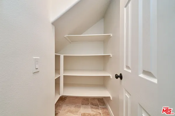 a view of a room with a closet