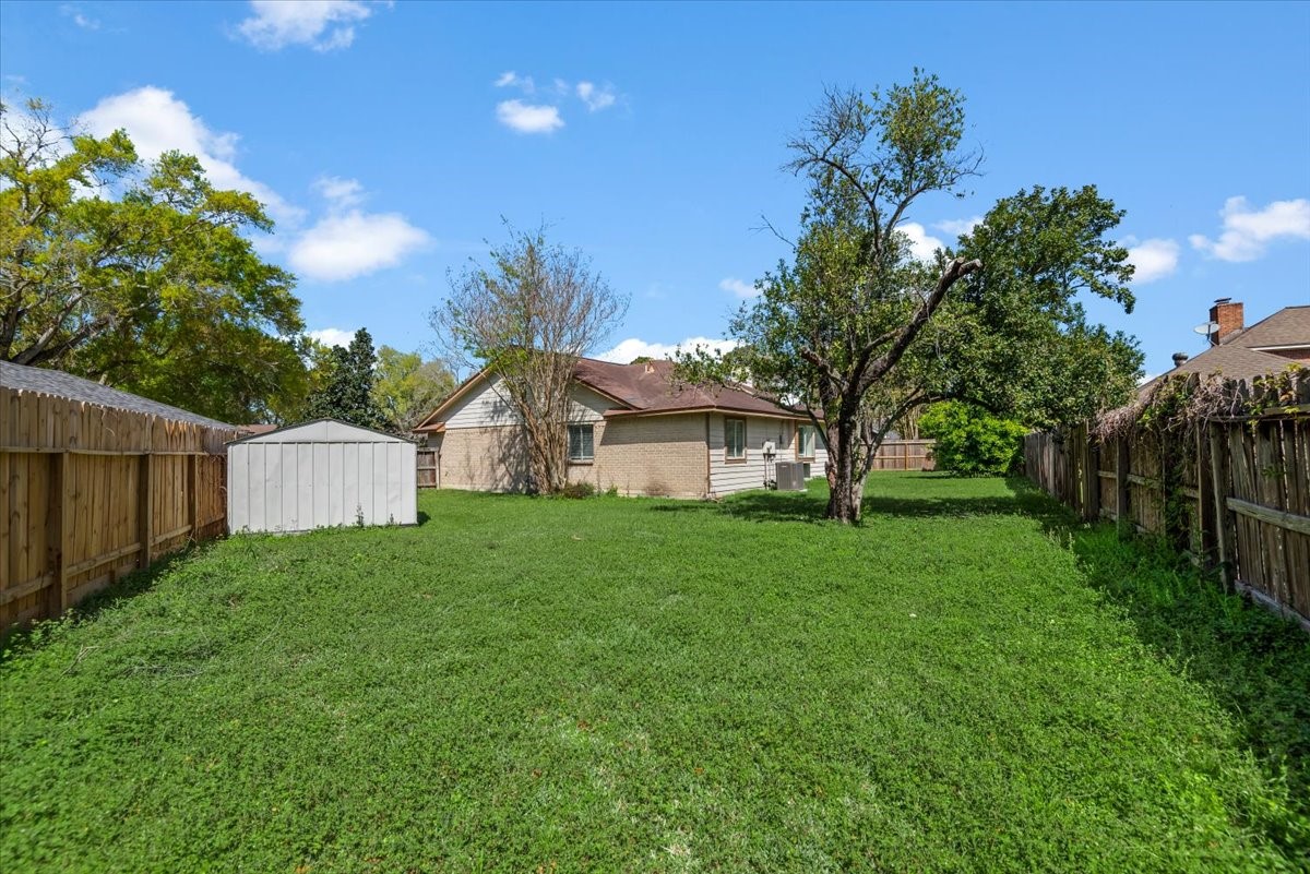 6022 Sean Court Humble, TX 77346 - Photo 17 of 18 a view of backyard of house with green space