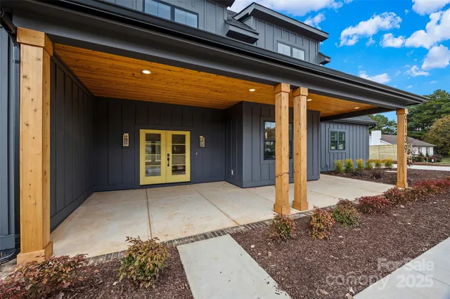 a view of a house with a patio