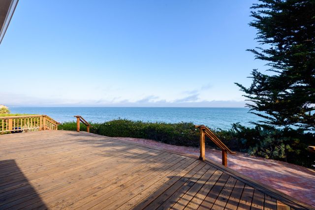 a view of a lake with outside space